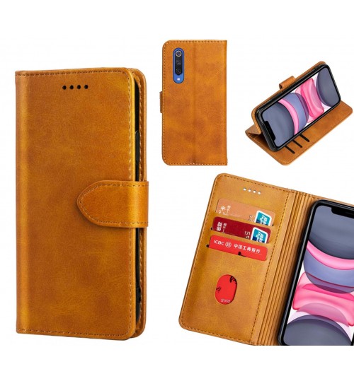 Xiaomi Mi 9 Se Case Premium Leather Id Wallet Case - Brown