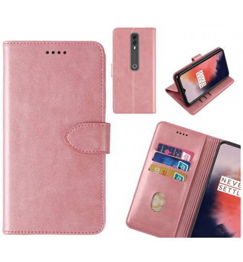 Vodafone V10 Case Premium Leather Id Wallet Case - Rose Gold