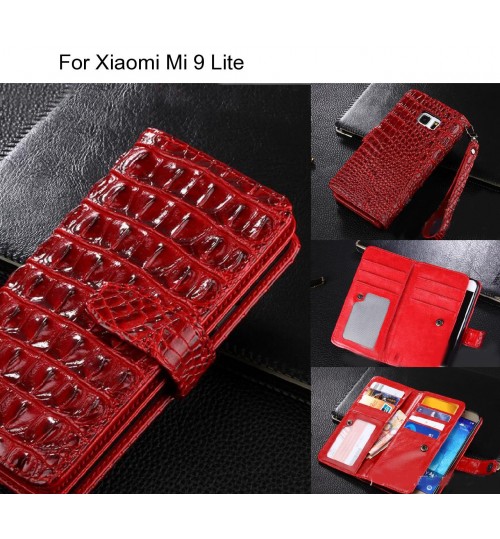 Xiaomi Mi 9 Lite case Croco wallet Leather case