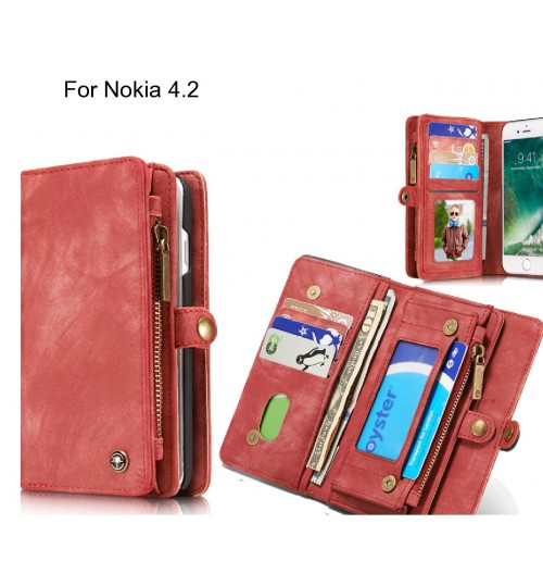 Nokia 4.2 Case Retro leather case multi cards
