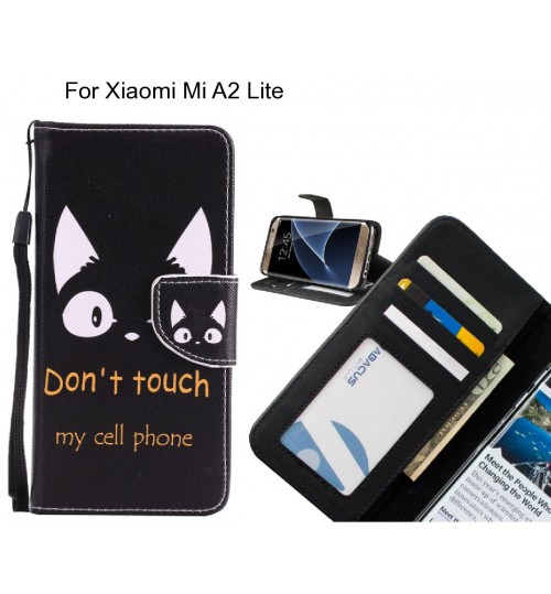 Xiaomi Mi A2 Lite case 3 card leather wallet case printed ID