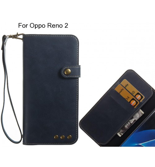 Oppo Reno 2 case Fine leather wallet case