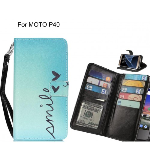 MOTO P40 case Multifunction wallet leather case