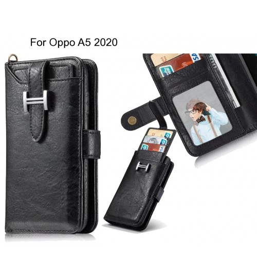 Oppo A5 2020 Case Retro leather case multi cards cash pocket