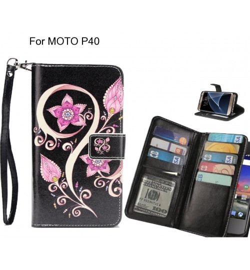 MOTO P40 case Multifunction wallet leather case