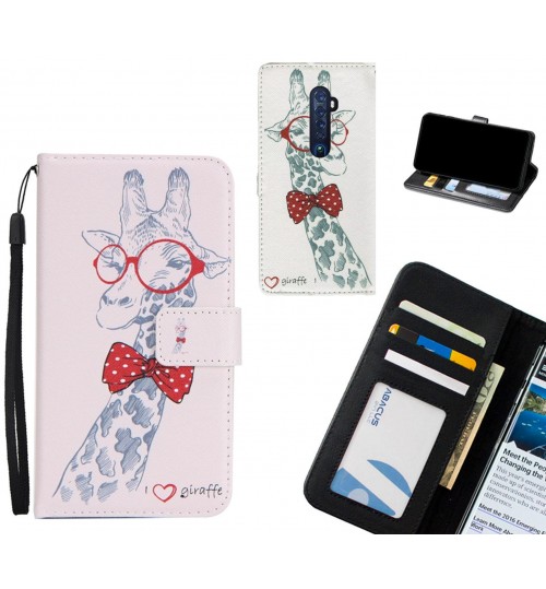 Oppo Reno 2 case 3 card leather wallet case printed ID