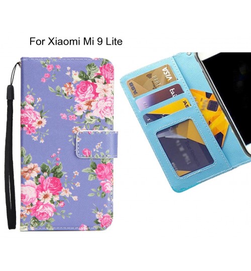 Xiaomi Mi 9 Lite case 3 card leather wallet case printed ID