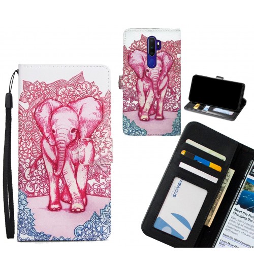 Oppo A9 2020 case 3 card leather wallet case printed ID