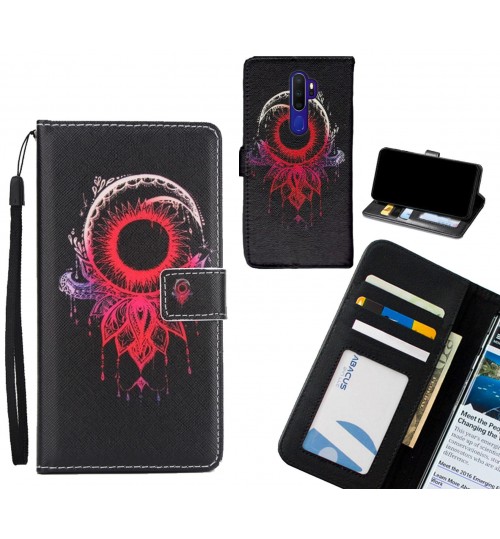 Oppo A9 2020 case 3 card leather wallet case printed ID