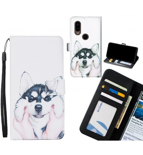 MOTO P40 case 3 card leather wallet case printed ID