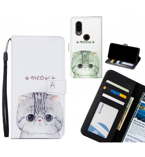 MOTO P40 case 3 card leather wallet case printed ID