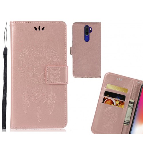 Oppo A9 2020 Case Embossed wallet case owl