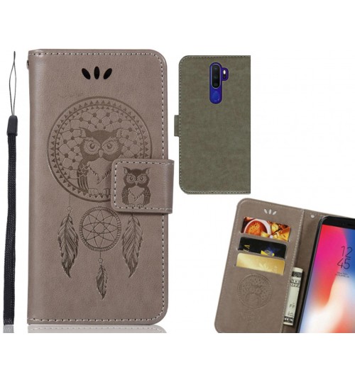 Oppo A9 2020 Case Embossed wallet case owl