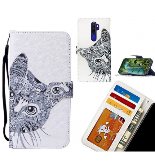 Oppo A9 2020 case leather wallet case printed ID