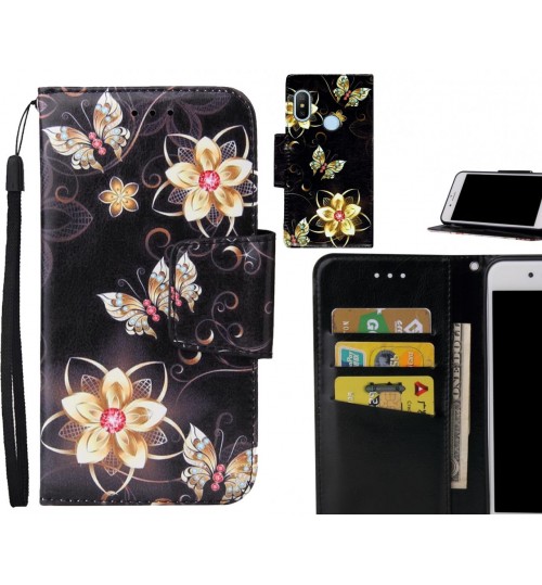 Xiaomi Mi A2 Lite Case wallet fine leather case printed