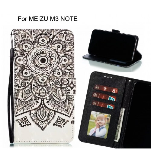 MEIZU M3 NOTE Case Leather Wallet Case 3D Pattern Printed