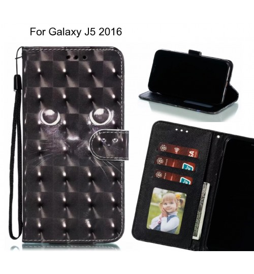 Galaxy J5 2016 Case Leather Wallet Case 3D Pattern Printed