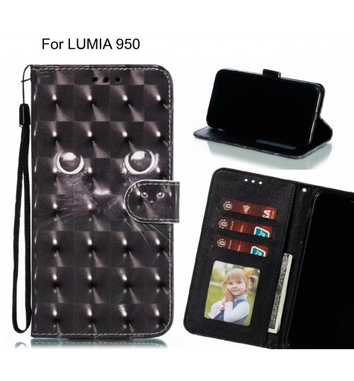 LUMIA 950 Case Leather Wallet Case 3D Pattern Printed