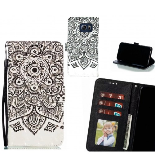 S6 Edge Plus Case Leather Wallet Case 3D Pattern Printed