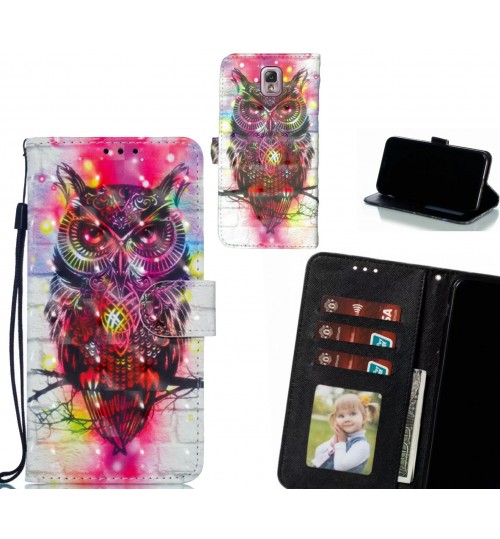 Galaxy Note 3 Case Leather Wallet Case 3D Pattern Printed