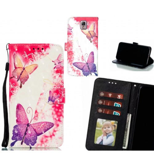 Galaxy Note 3 Case Leather Wallet Case 3D Pattern Printed