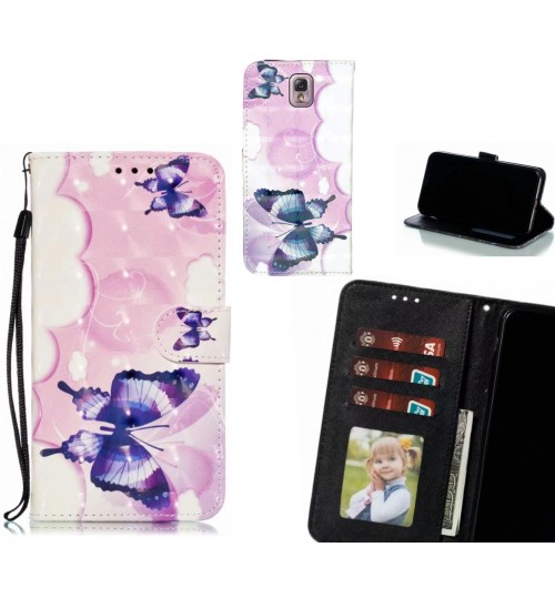 Galaxy Note 3 Case Leather Wallet Case 3D Pattern Printed