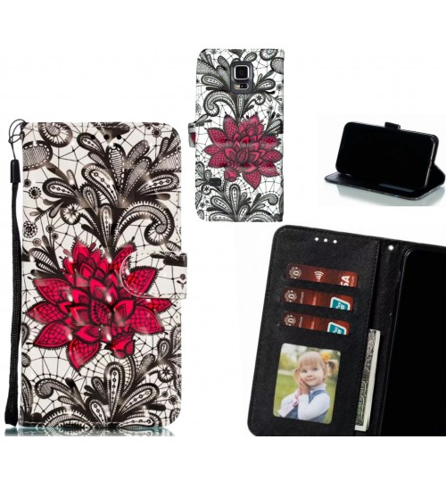 Galaxy S5 Case Leather Wallet Case 3D Pattern Printed