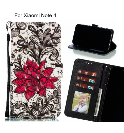 Xiaomi Note 4 Case Leather Wallet Case 3D Pattern Printed