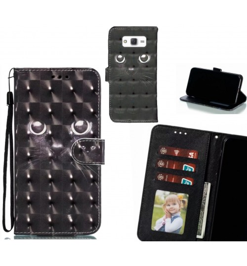 Galaxy J5 Case Leather Wallet Case 3D Pattern Printed