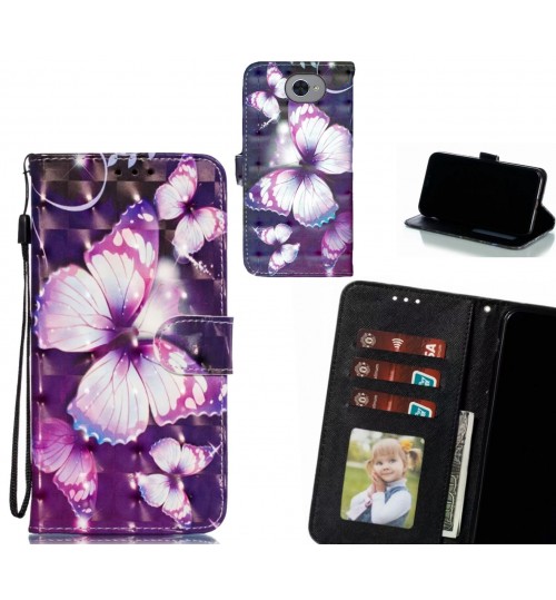 Huawei Y7 Case Leather Wallet Case 3D Pattern Printed