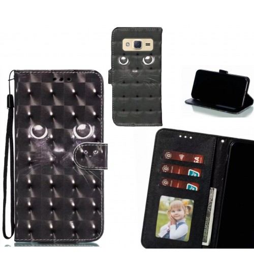 Galaxy J2 Case Leather Wallet Case 3D Pattern Printed