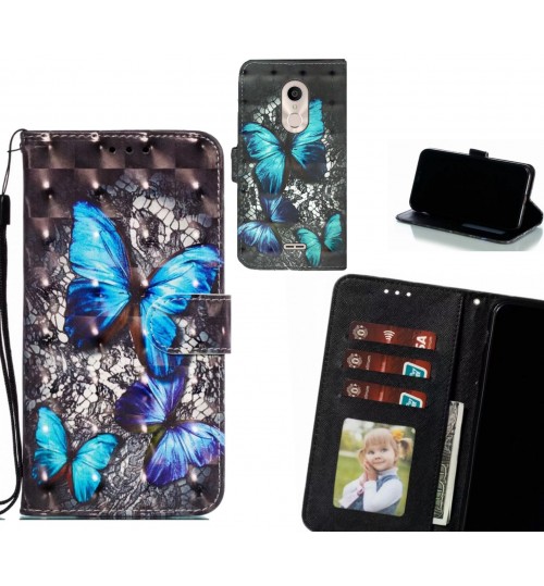 Alcatel 3c Case Leather Wallet Case 3D Pattern Printed