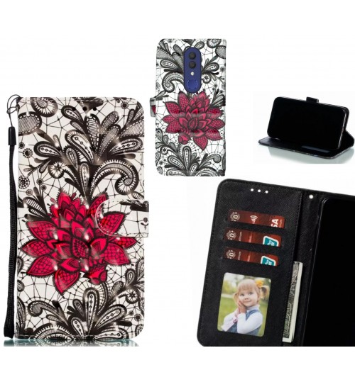 Alcatel 1x Case Leather Wallet Case 3D Pattern Printed