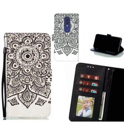 Alcatel 1x Case Leather Wallet Case 3D Pattern Printed