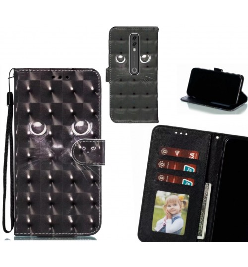 Vodafone V10 Case Leather Wallet Case 3D Pattern Printed