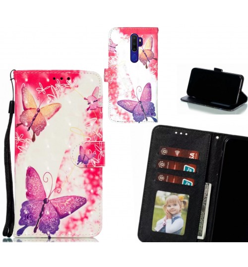 Oppo A9 2020 Case Leather Wallet Case 3D Pattern Printed