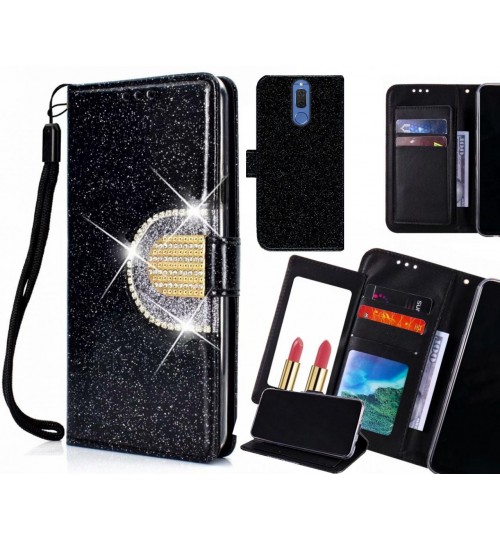 Huawei Nova 2i Case Glaring Wallet Leather Case With Mirror