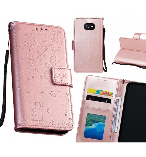 GALAXY A7 2017 Case Embossed Wallet Leather Case