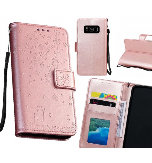 Galaxy S8 Case Embossed Wallet Leather Case