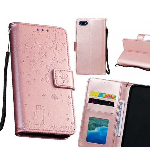 Huawei Y5 Prime 2018 Case Embossed Wallet Leather Case