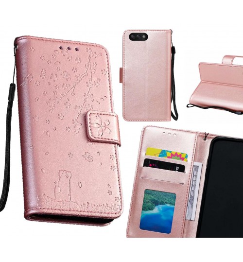 Asus Zenfone 4 2017 Case Embossed Wallet Leather Case - Rose Gold