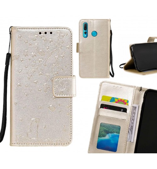 Huawei Nova 4 Case Embossed Wallet Leather Case - Gold