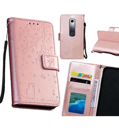 Vodafone N10 Case Embossed Wallet Leather Case - Rose Gold
