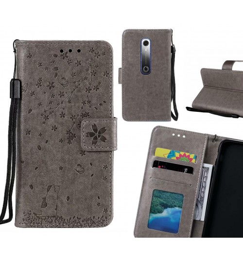 Vodafone N10 Case Embossed Wallet Leather Case - Grey
