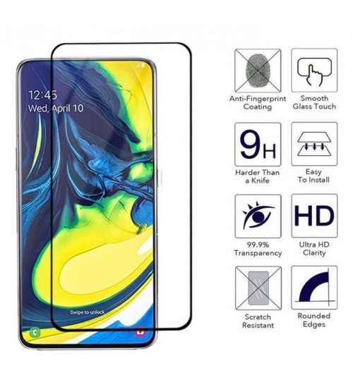 Samsung Galaxy A80 Full Screen Tempered Glass Screen Protector Film