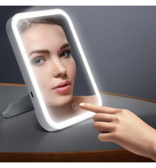 LED Lighted Makeup Mirror Rechargeable Lights