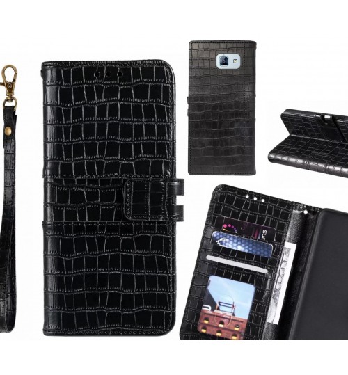 GALAXY A8 2016 case croco wallet Leather case