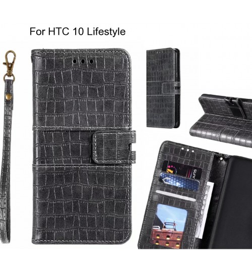 HTC 10 Lifestyle case croco wallet Leather case