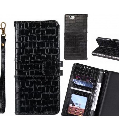 iPhone 6S Plus case croco wallet Leather case