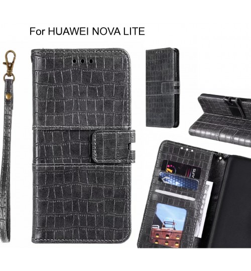 HUAWEI NOVA LITE case croco wallet Leather case